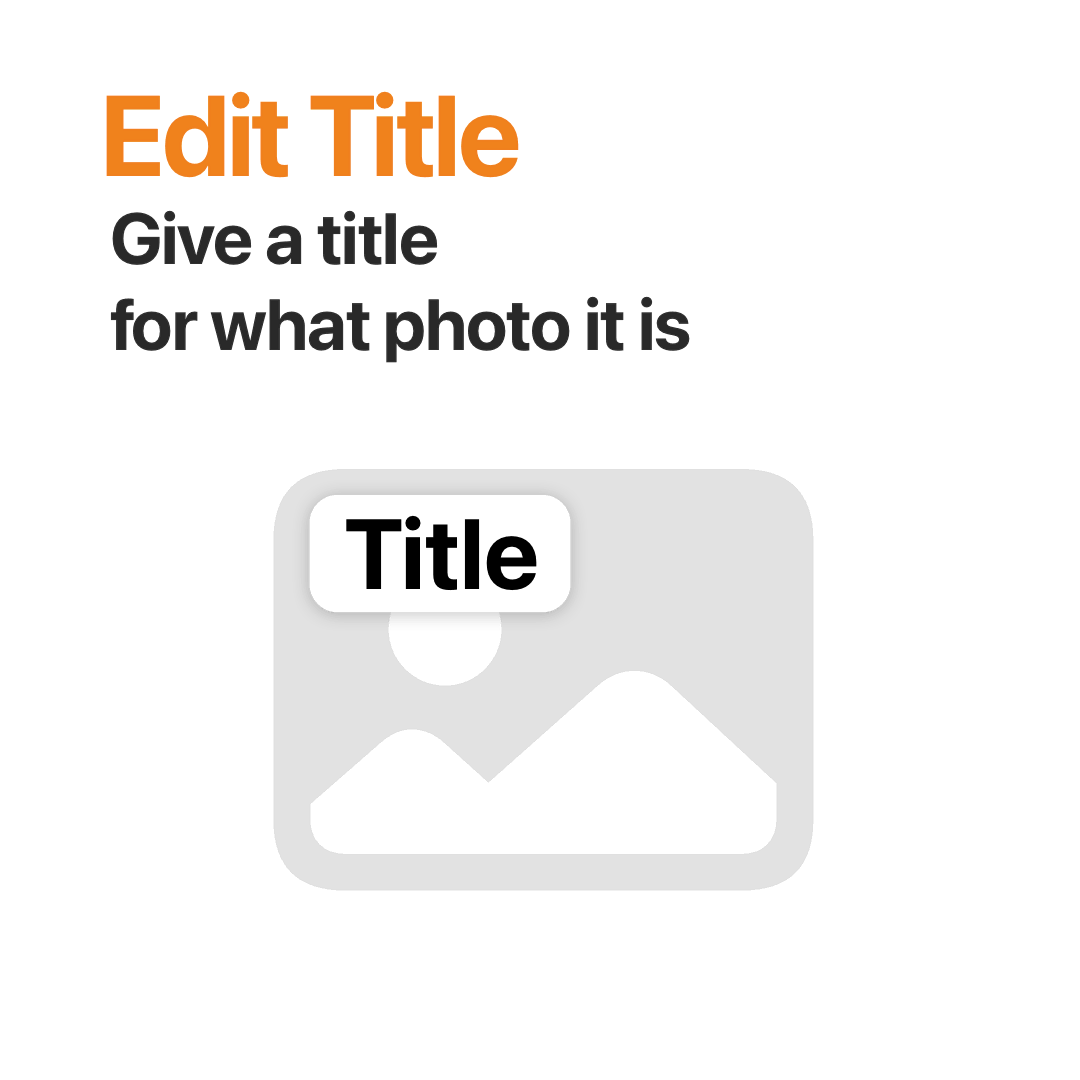 Edit Title - Give a title for what photo it is