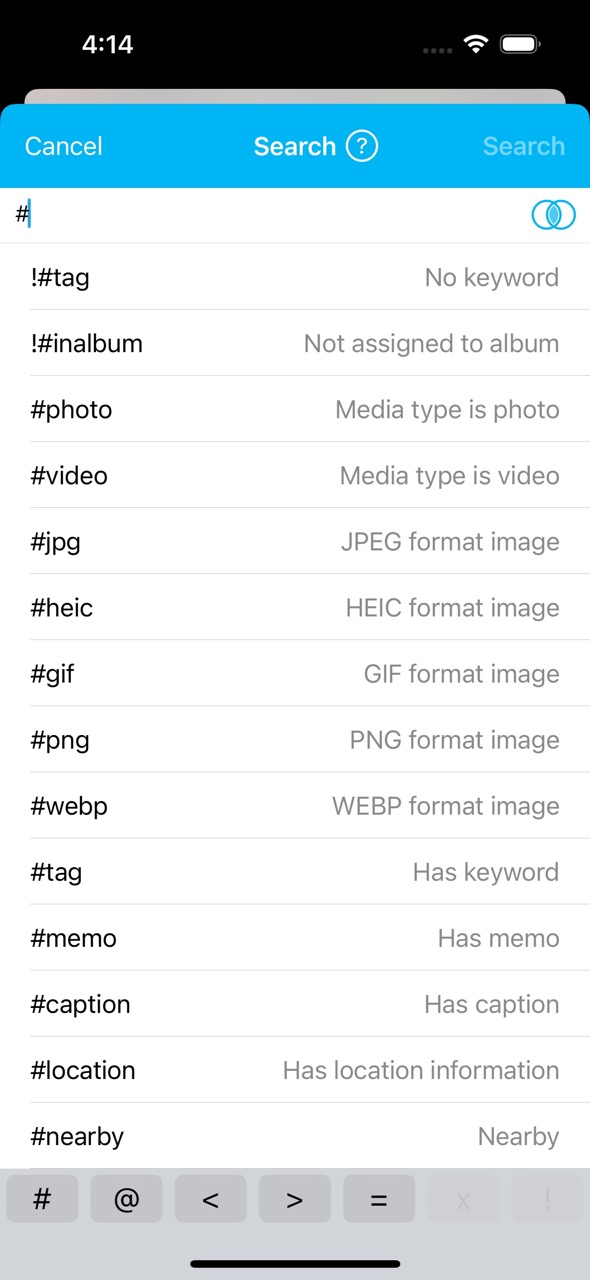 Search with built-in filters
