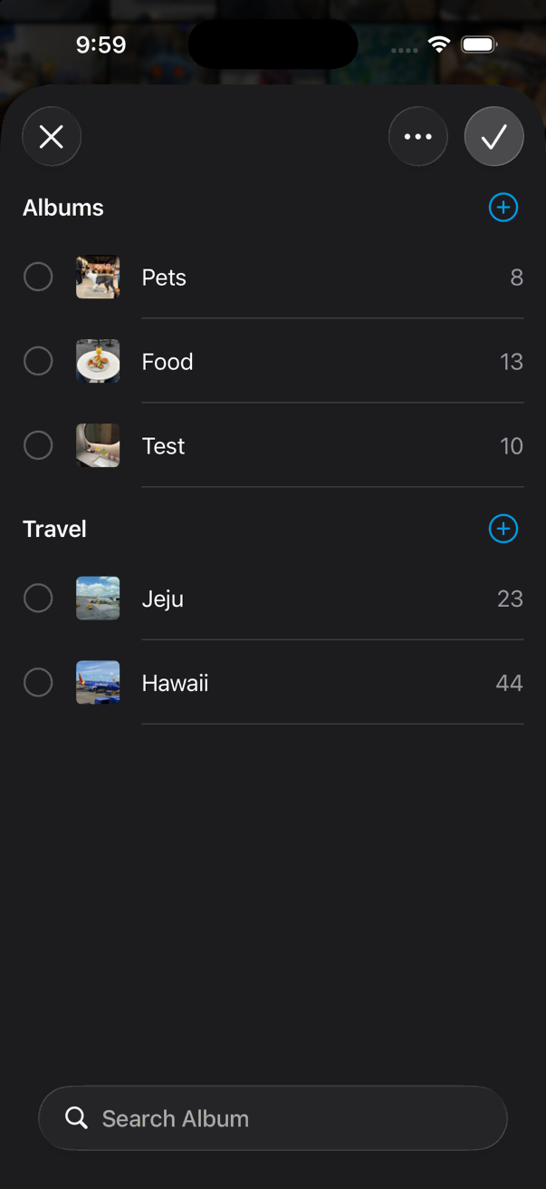 Album Picker Multi-select