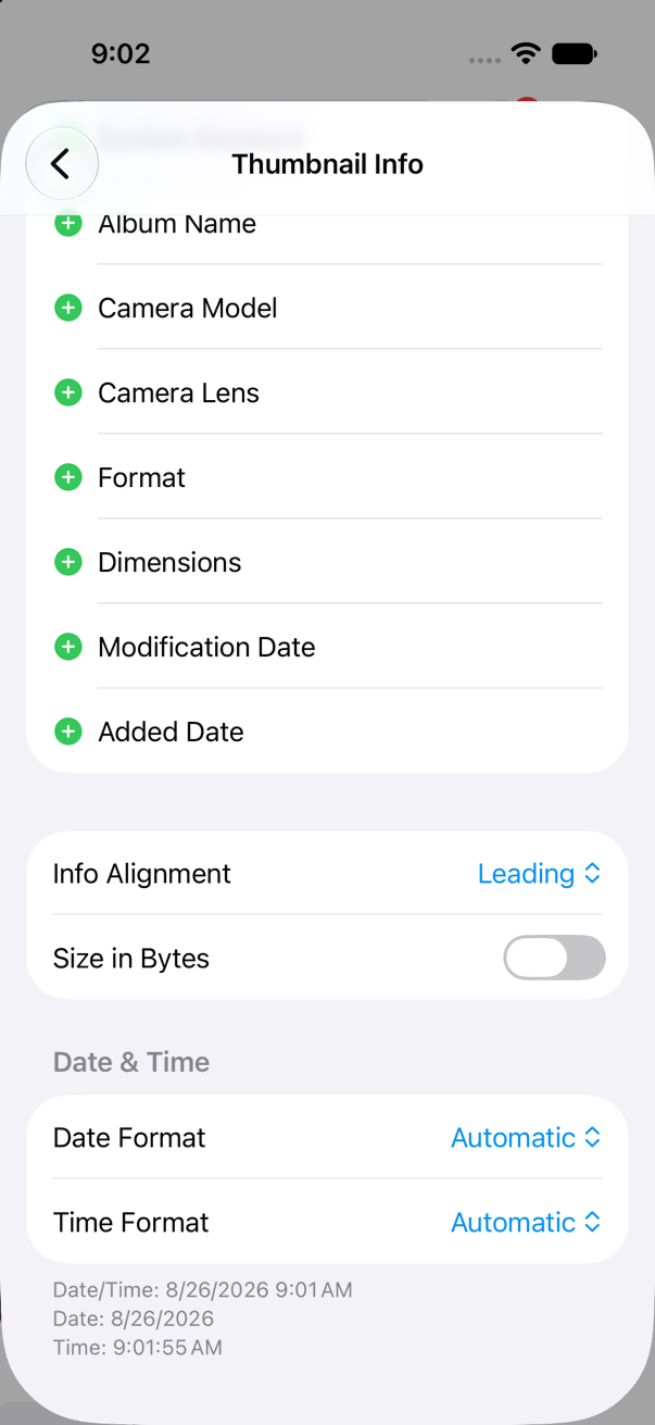 Thumbnail Info