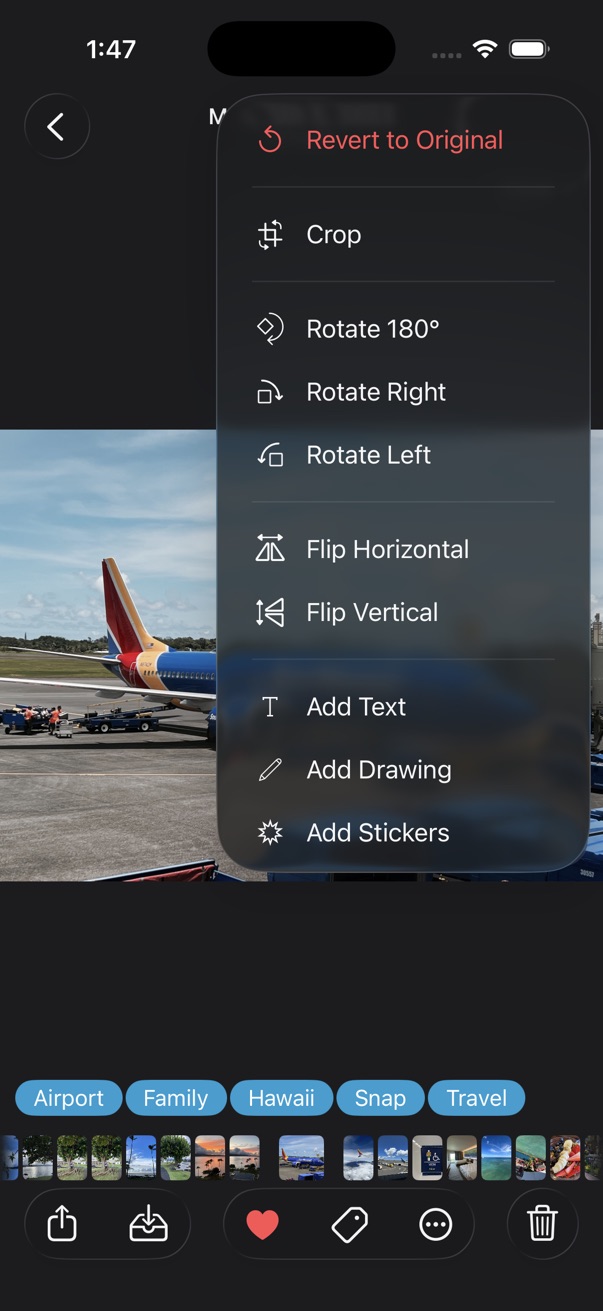Quick Edit menu