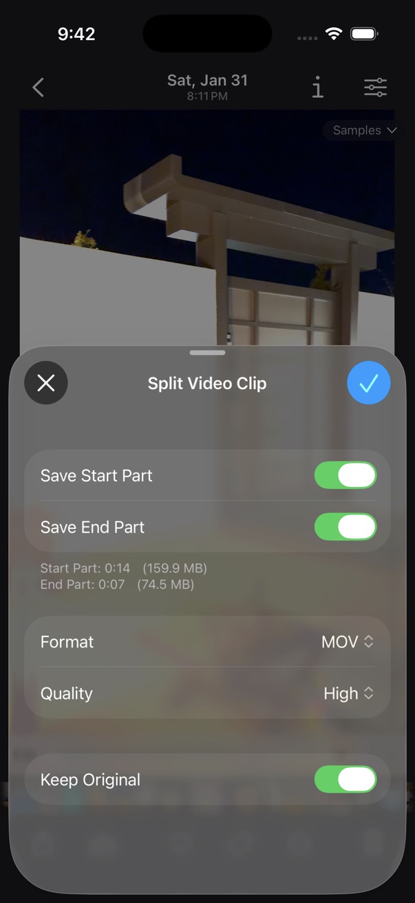 Split Video Clip