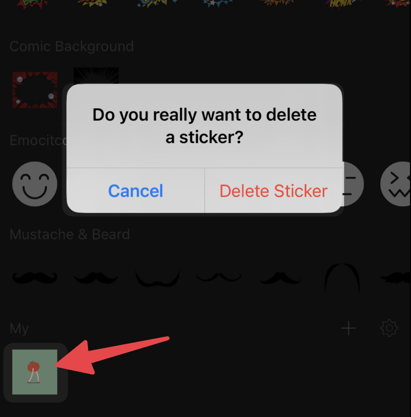 Touch and Hold Sticker