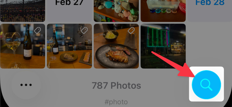 Touch and Hold Search, Keyword, Location button