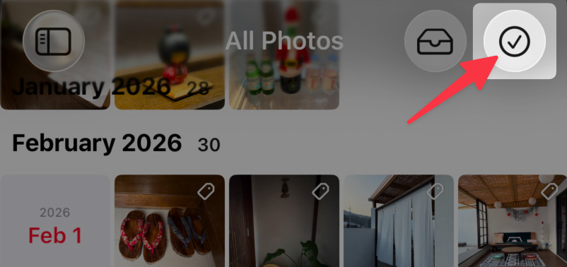 Touch and Hold Select mode button