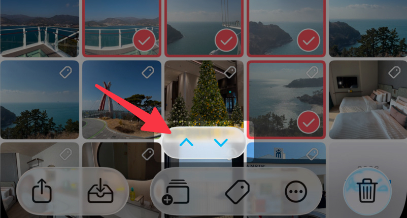 Touch and Hold Previous/Next selected button