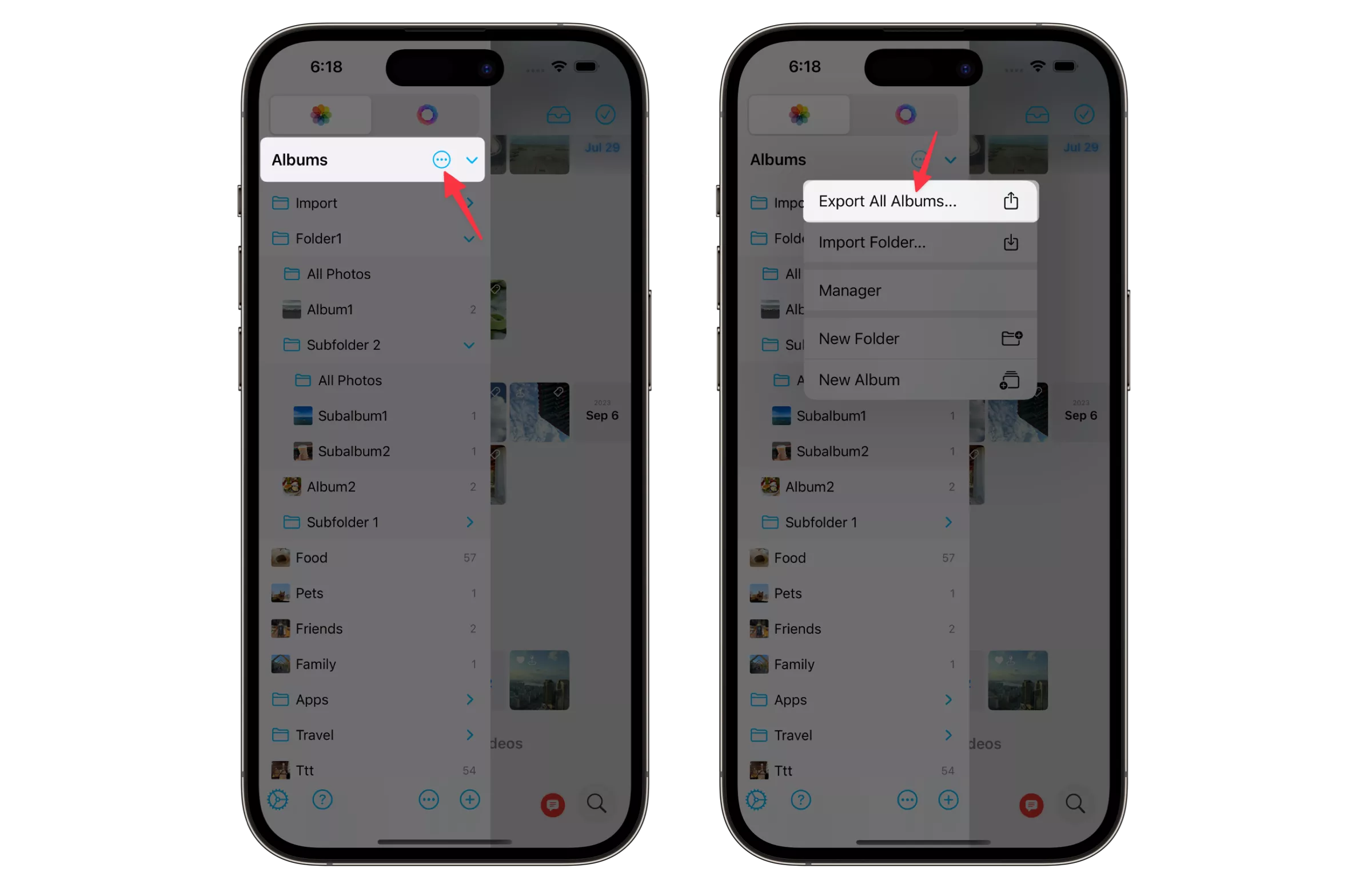 Export All Albums/Folders