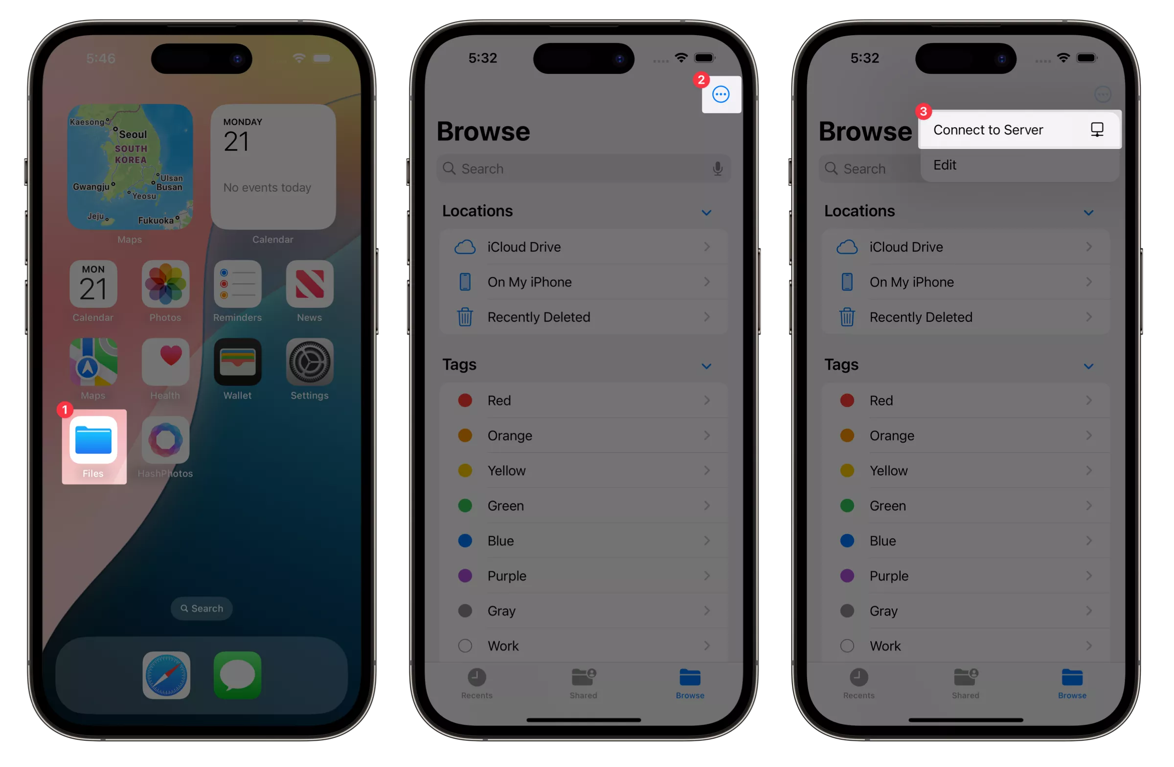 Files App Connect to Server