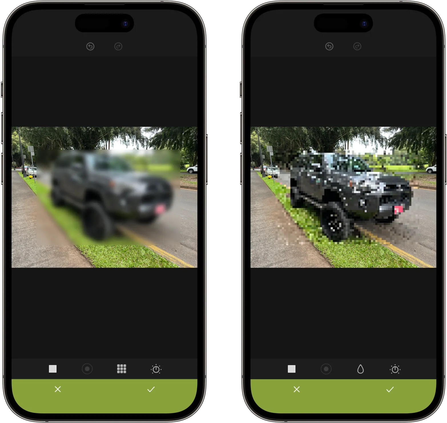 Add Blur Mosaic
